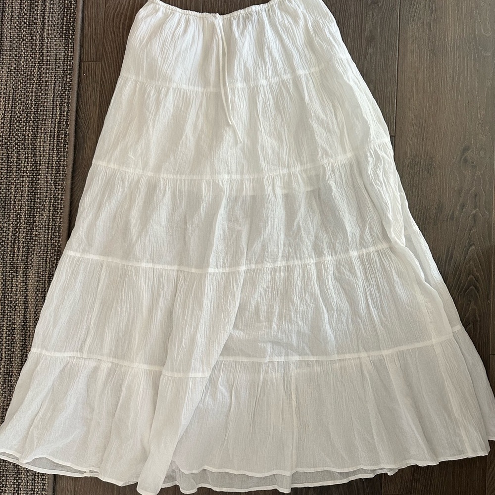 Elegant White Maxi Skirt